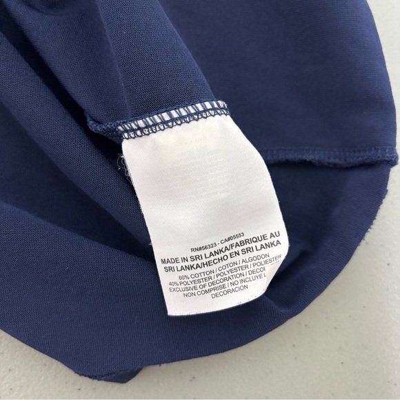 The Nike Tee Athletic Cut Dri Fit Navy Blue T Shirt Short Sleeve Men's Small - Picture 6 of 8